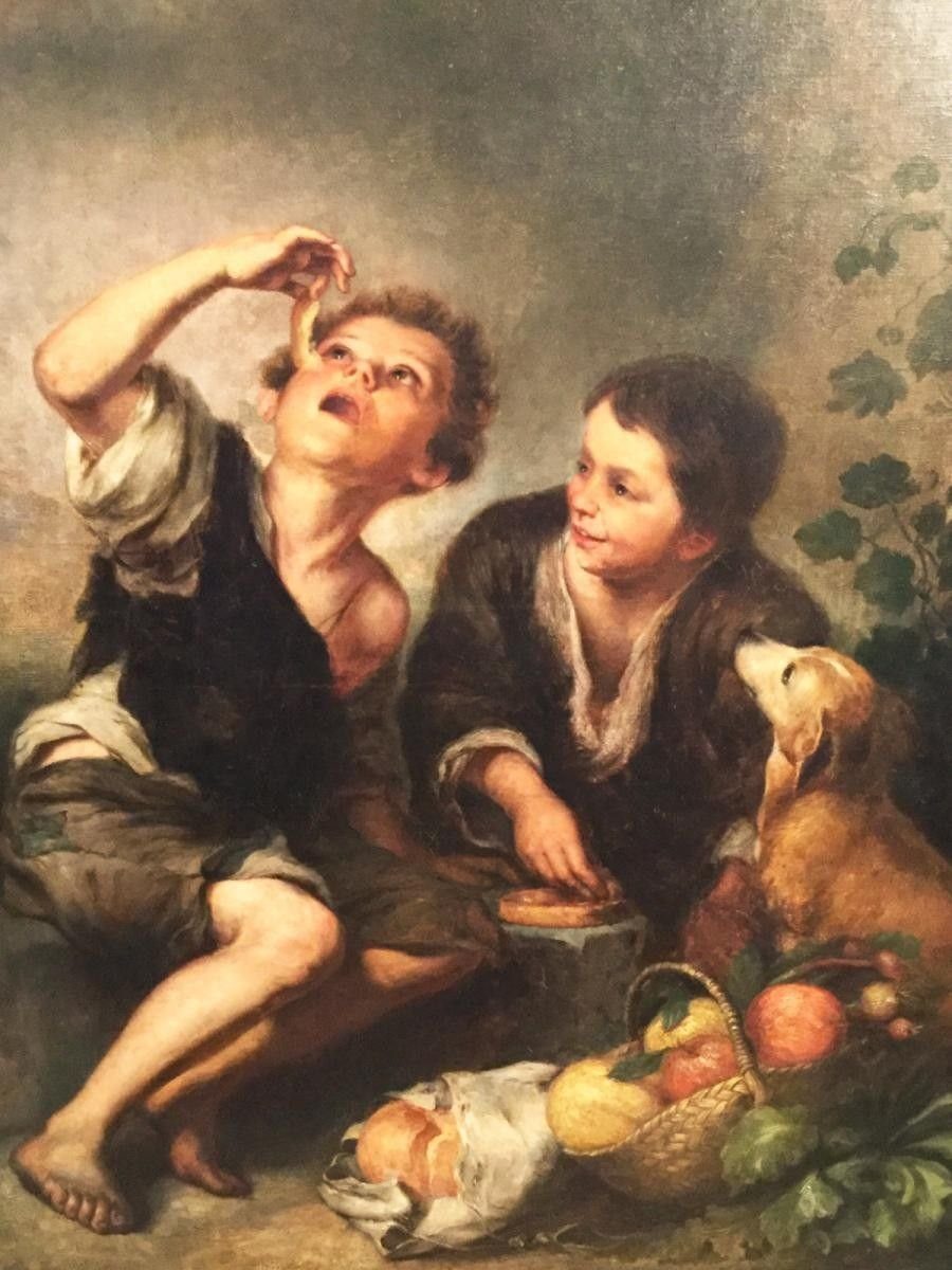 Niños comiendo pastel, cuadro de Murillo