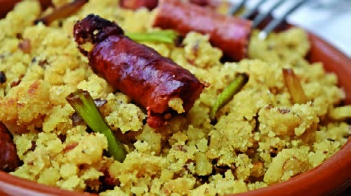 Migas con tropezones
