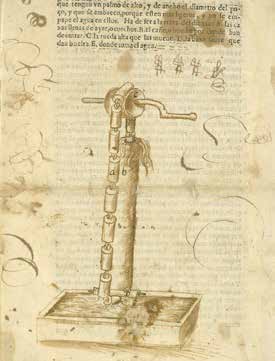 Boceto de toma de agua de Ayanz